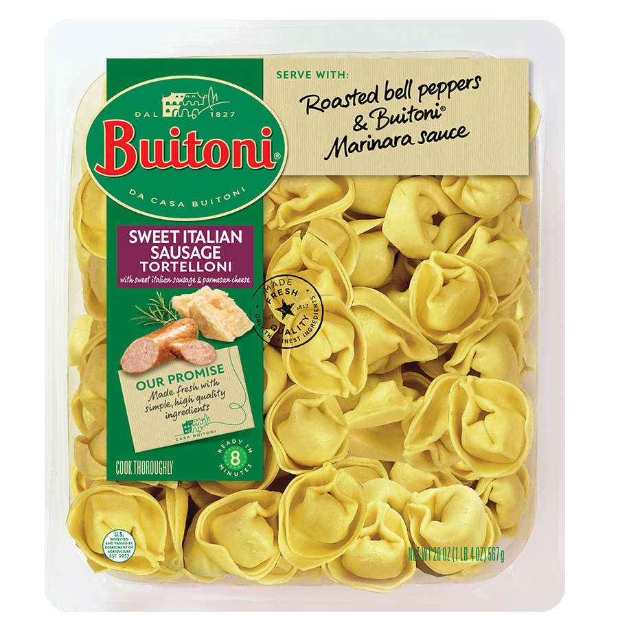 Sweet Italian Sausage Tortelloni 20 Oz Family Size Freshly Made Italian Pasta Sauces Cheese