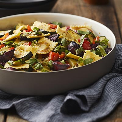 Root to Stem Roasted Vegetables and Pasta Salad