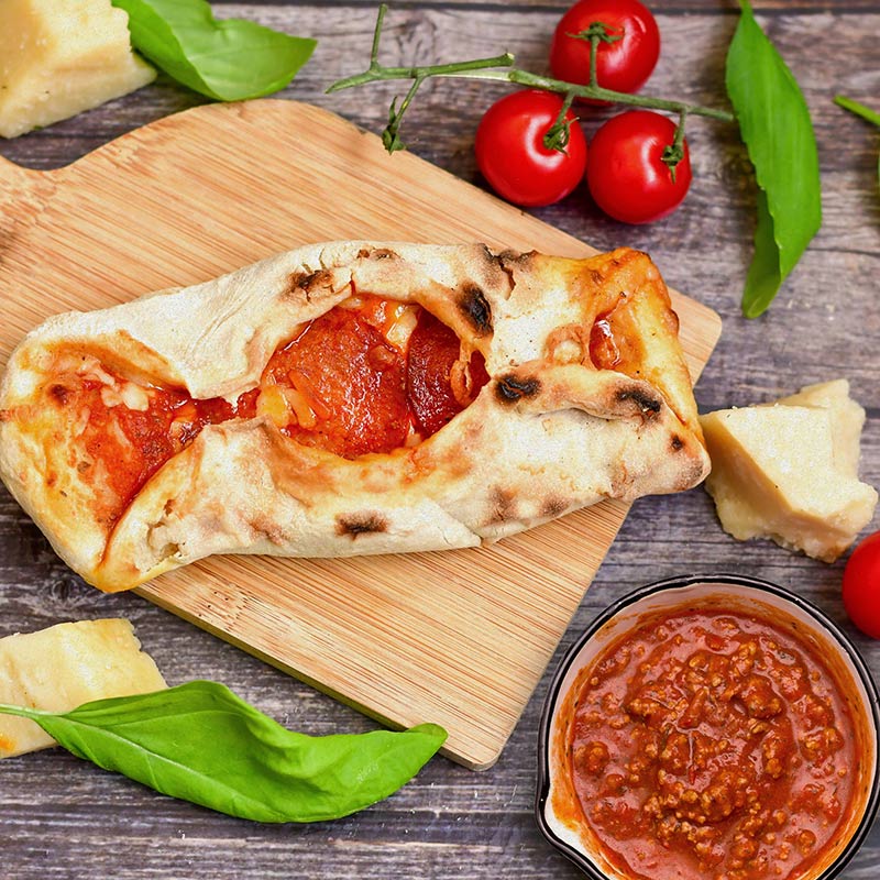 5 Cheese Mini Calzones with Meat Sauce