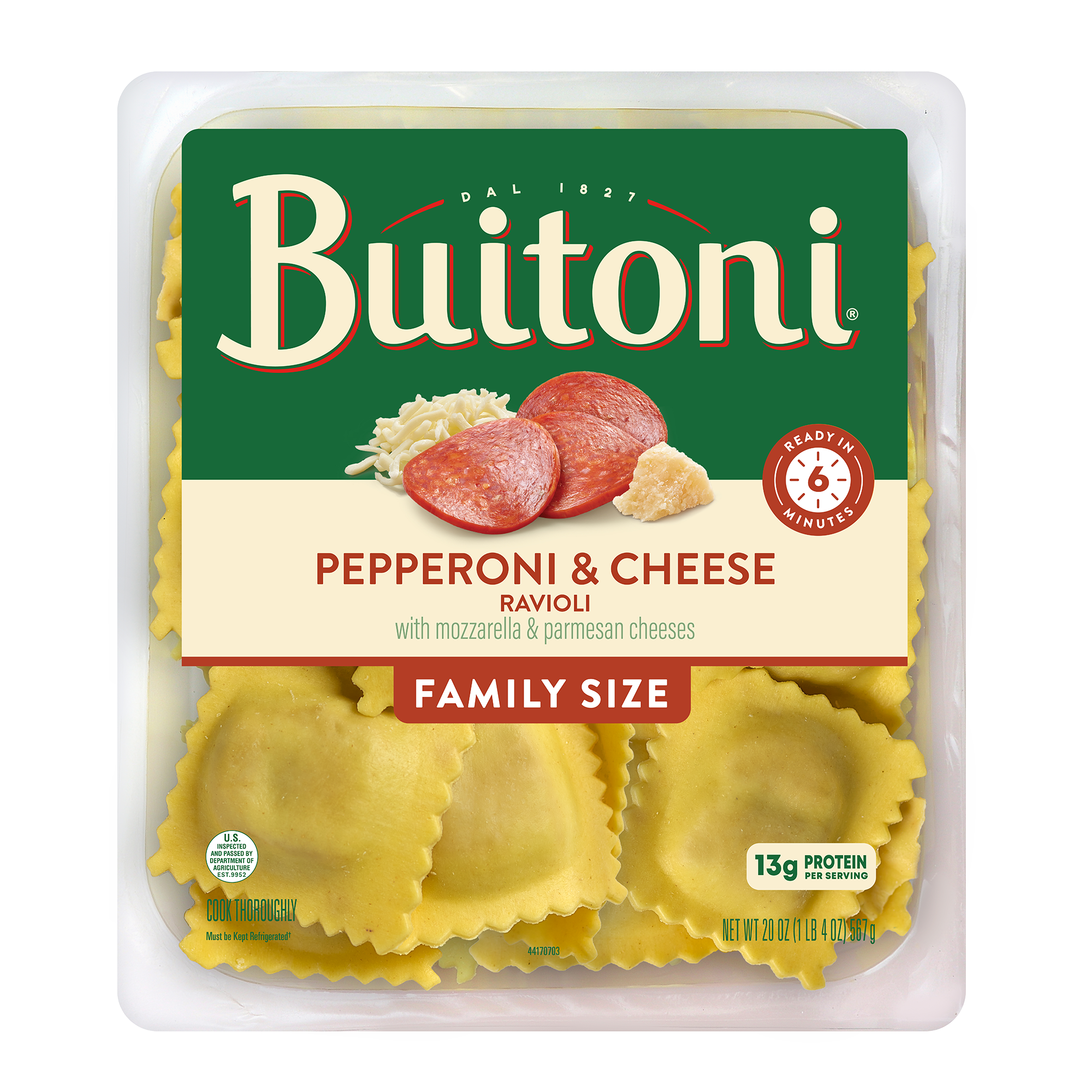 Pepperoni & Cheese Ravioli – 20 oz. Family Size