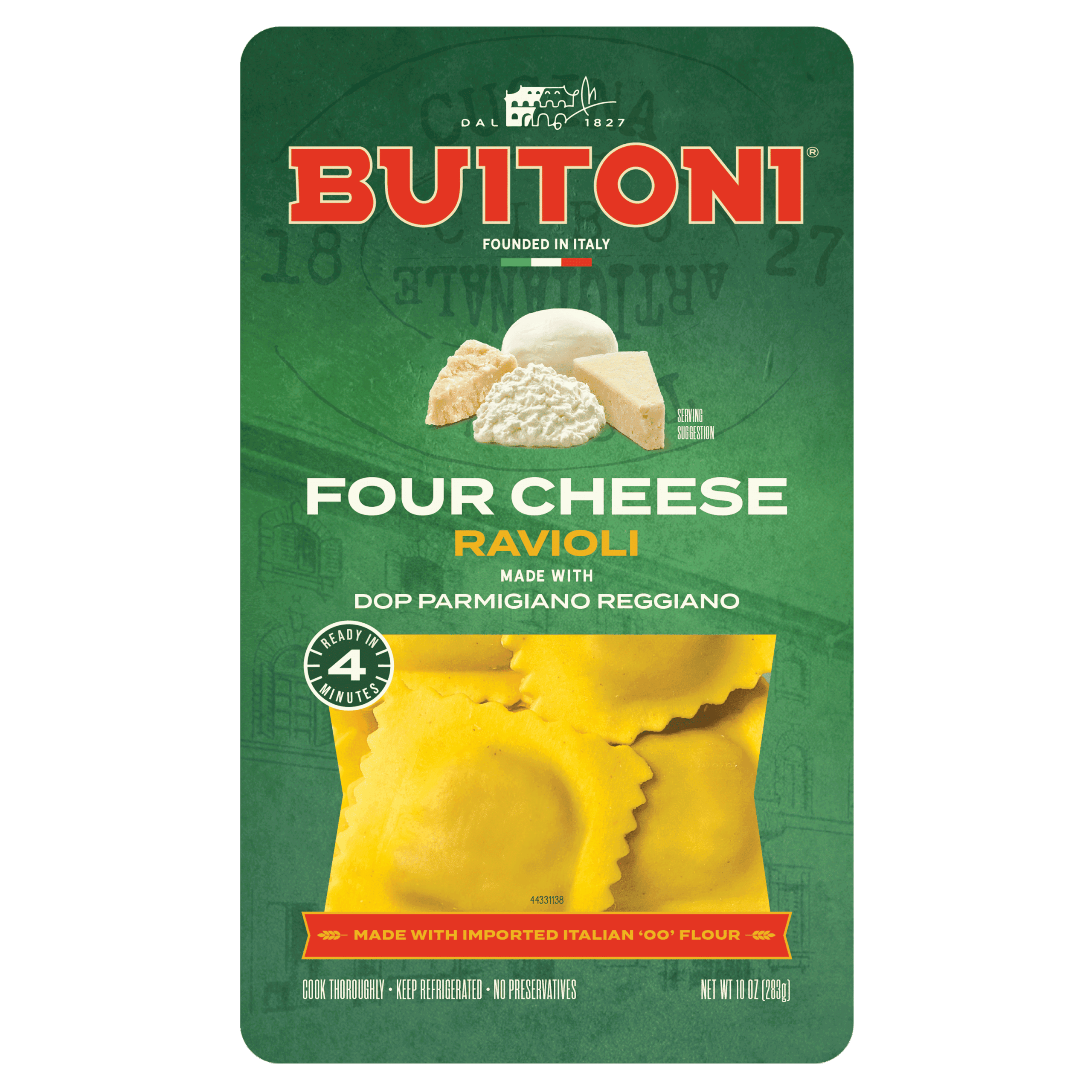 Four Cheese Ravioli - 10 oz. Packaging.