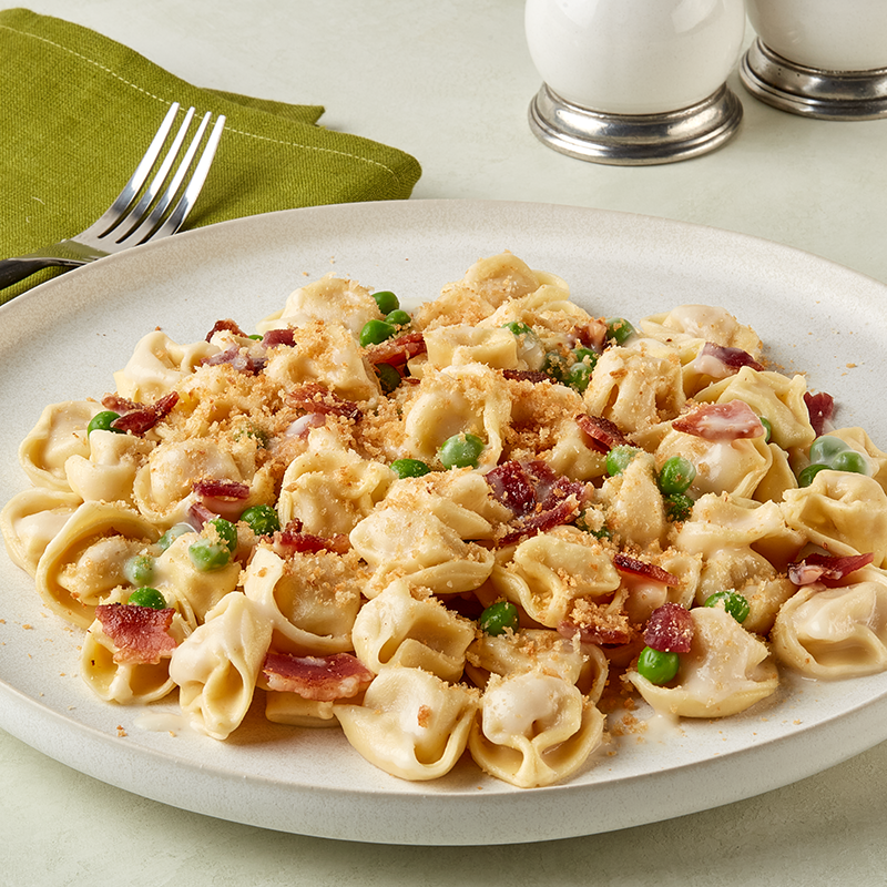 Tortellini Alfredo with Bacon and Peas - Buitoni Pasta, Sauces & Cheese