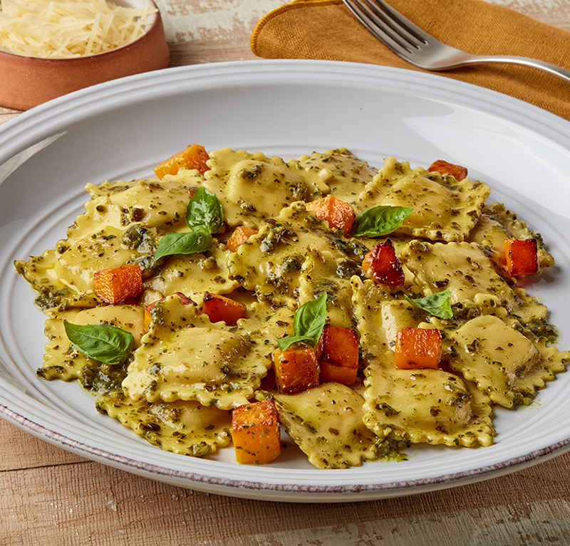 Butternut Squash & Pesto Ravioli