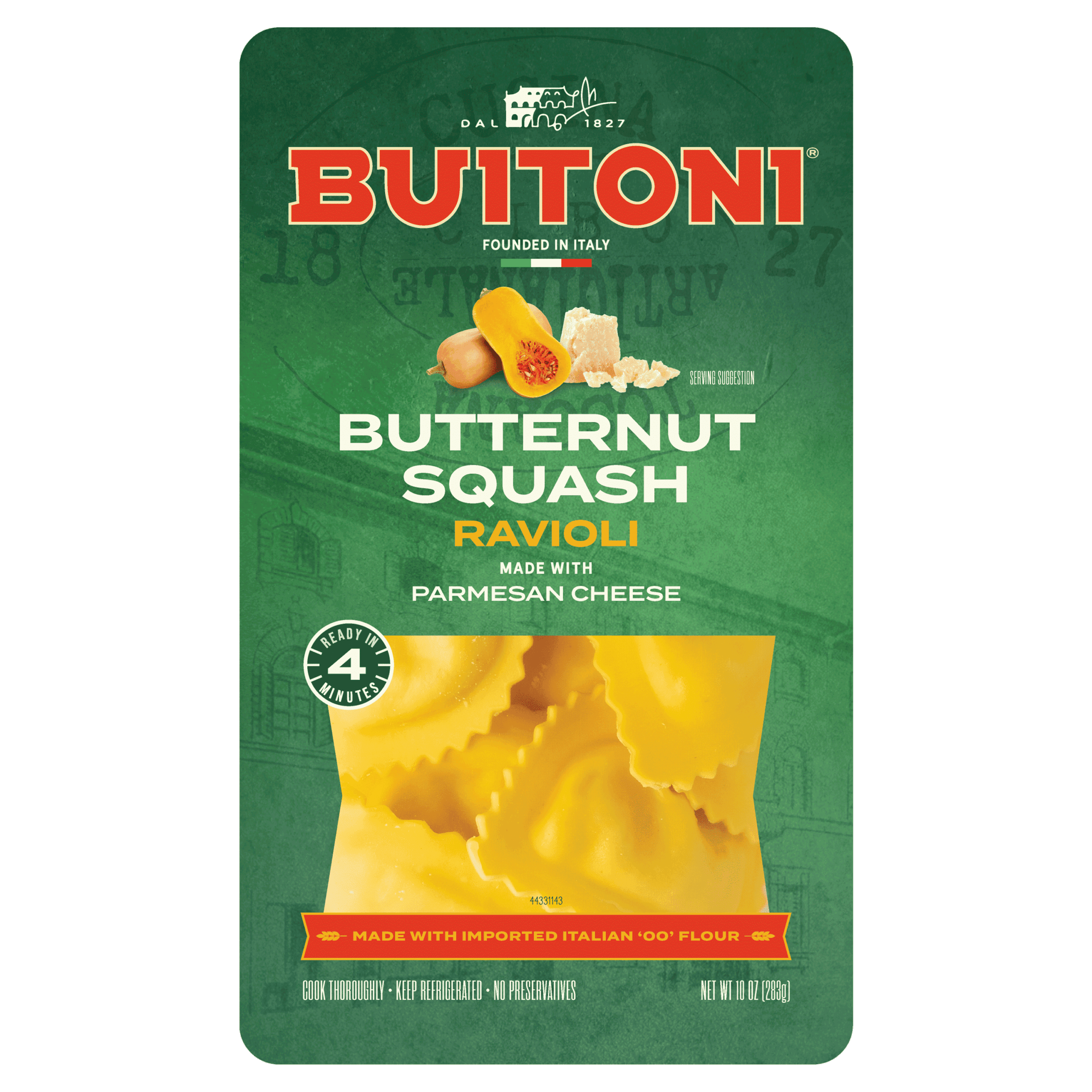 Butternut Squash Ravioli – 10 oz. Packaging.